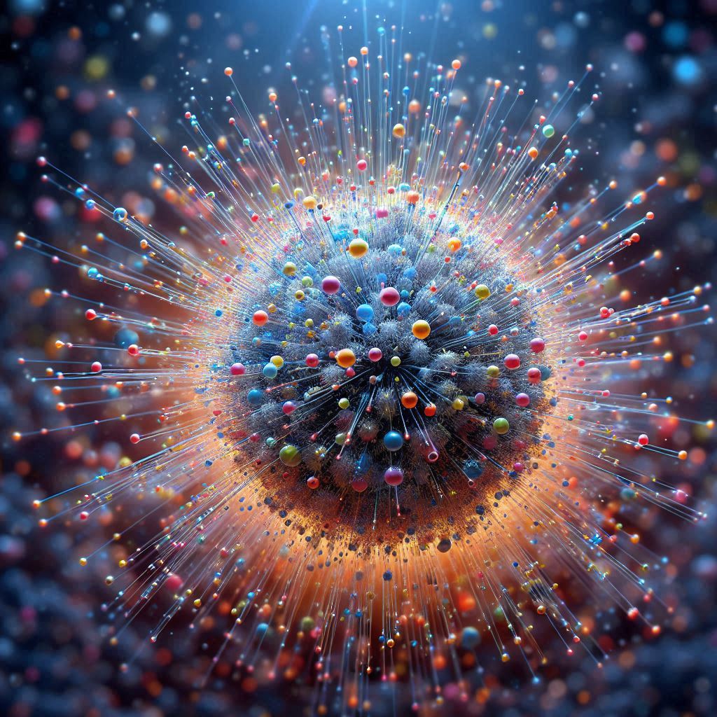Microesferas con iluminación